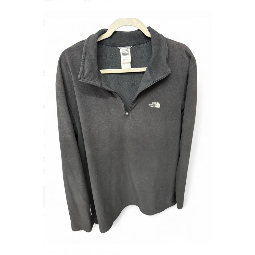 The North Face Men's  Quarter Zip Pullover Black Fleece Jacket Outdoors Size XL
